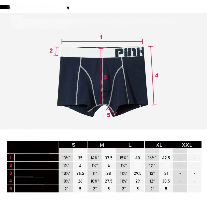 PINKHERO Meeste puuvillane bokserid – keskmise kõrgusega vöökoht, ühtlane muster, hingavad, antibakteriaalsed, kõhu pingestus