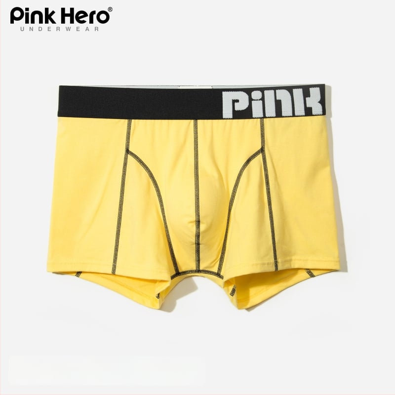PINKHERO Meeste puuvillane bokserid – keskmise kõrgusega vöökoht, ühtlane muster, hingavad, antibakteriaalsed, kõhu pingestus