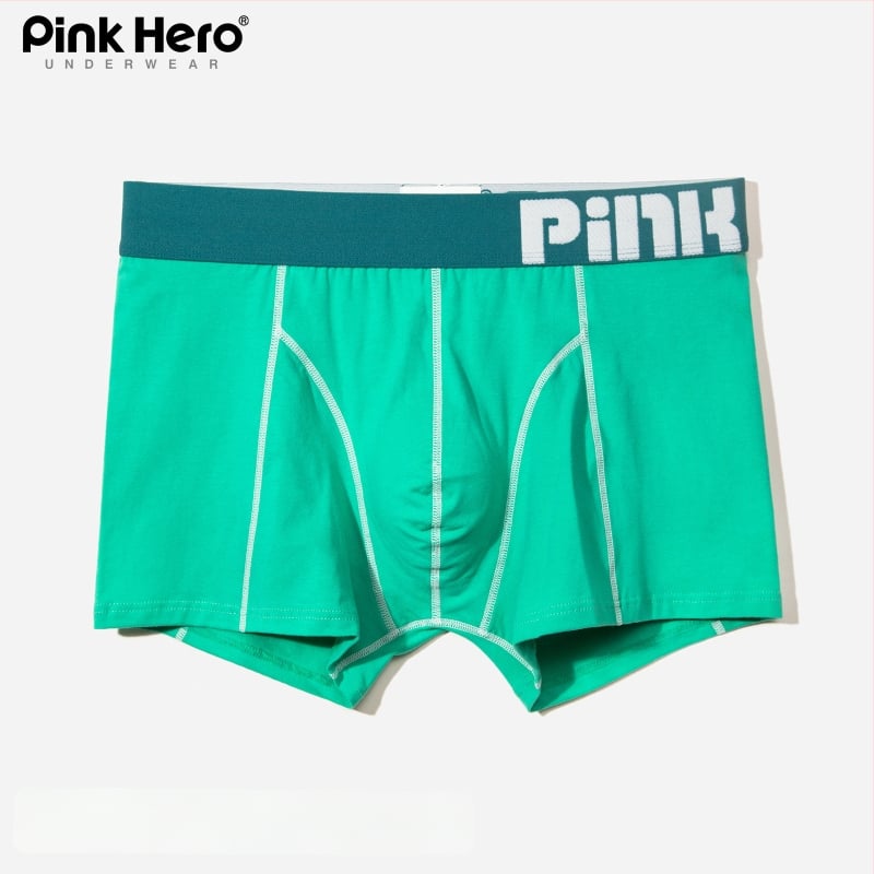 PINKHERO Meeste puuvillane bokserid – keskmise kõrgusega vöökoht, ühtlane muster, hingavad, antibakteriaalsed, kõhu pingestus