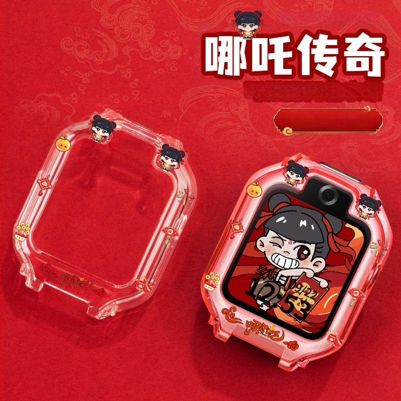 Hanzhong Runsheng TPU apsauginis dėklas su lipduku Huawei vaikų laikrodžiui 5X/5XPro, komplektas – perlamutrinė maišelis