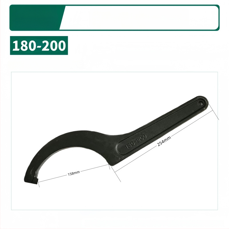 Kablyno galvos pusmėnulio formos veržlė, smūgiams atsparus santechnikos remonto įrankis vandens skaitiklio dangčiui; Medžiaga: 45# plienas; Dizainas: šoninė skylė apvaliajai užkurnei