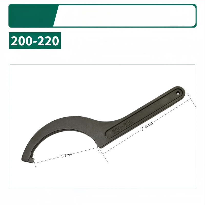 Kablyno galvos pusmėnulio formos veržlė, smūgiams atsparus santechnikos remonto įrankis vandens skaitiklio dangčiui; Medžiaga: 45# plienas; Dizainas: šoninė skylė apvaliajai užkurnei