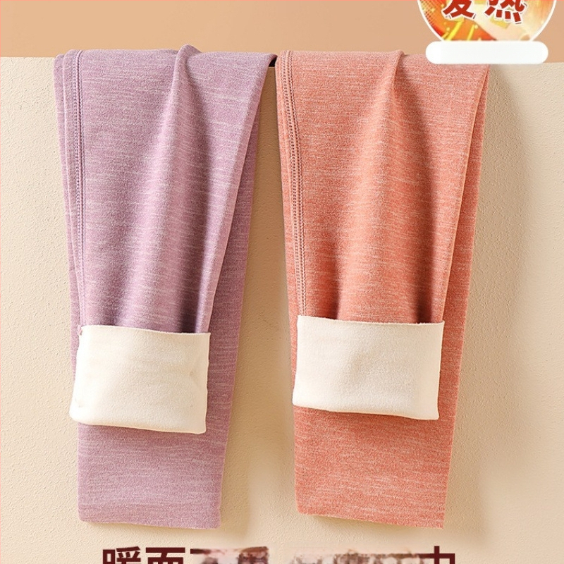 Siltuma šķiedras termālās bikses ar spandexu, brīvā piegriezuma, vidēja biezuma, saglabā siltumu