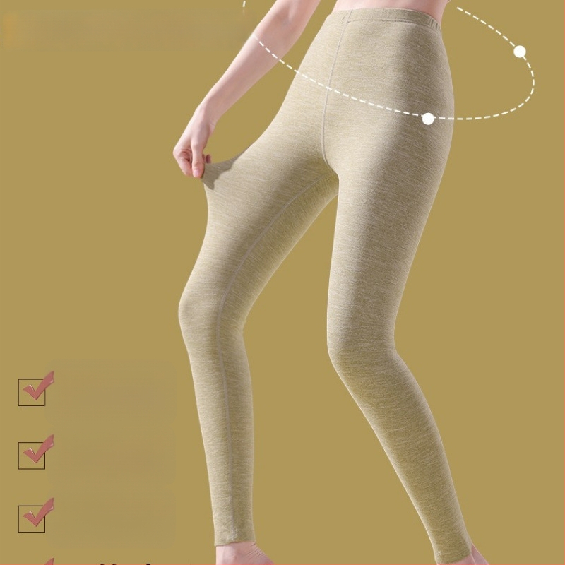 Siltuma šķiedras termālās bikses ar spandexu, brīvā piegriezuma, vidēja biezuma, saglabā siltumu