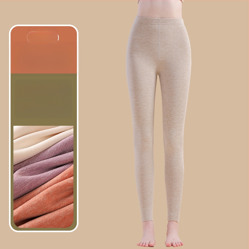 Siltuma šķiedras termālās bikses ar spandexu, brīvā piegriezuma, vidēja biezuma, saglabā siltumu