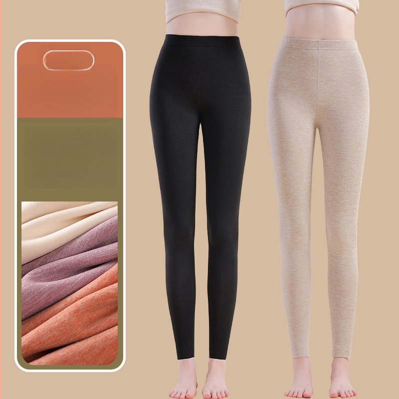 Siltuma šķiedras termālās bikses ar spandexu, brīvā piegriezuma, vidēja biezuma, saglabā siltumu