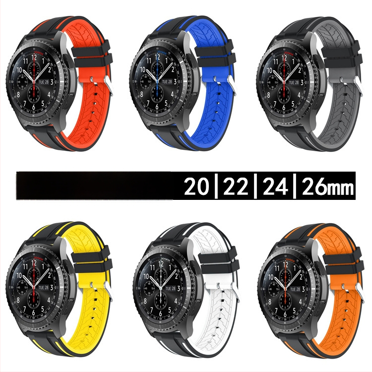 Ζώνη σιλικόνης Zhuo Ying για Samsung S3 smartwatch, καθολικός σχεδιασμός, βάρος περίπου 20 g, άνοιξη 2024 κυκλοφορία.