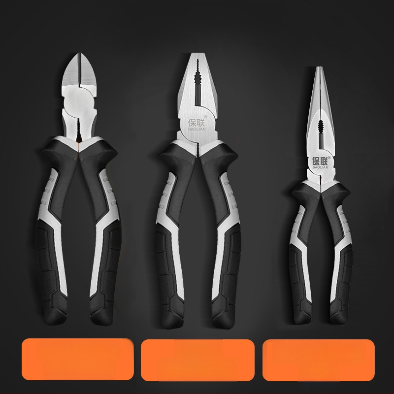 Клещи с игловиден нос и диагонален нос за електротехници, спестяващи усилия, индустриално качество, ръчни клещи