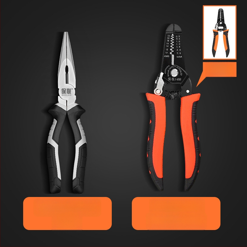 Клещи с игловиден нос и диагонален нос за електротехници, спестяващи усилия, индустриално качество, ръчни клещи
