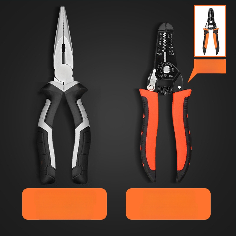 Клещи с игловиден нос и диагонален нос за електротехници, спестяващи усилия, индустриално качество, ръчни клещи