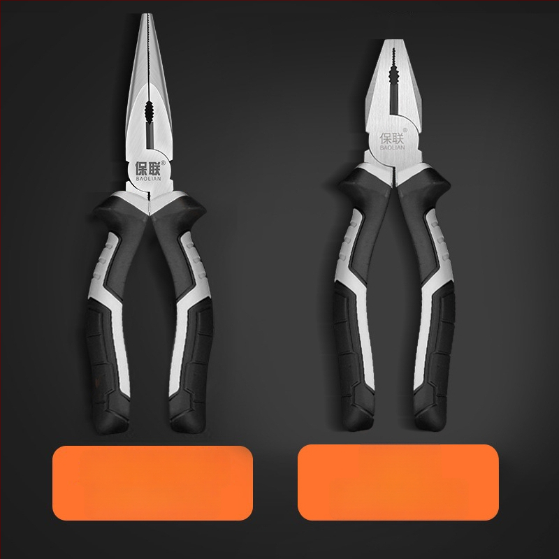 Клещи с игловиден нос и диагонален нос за електротехници, спестяващи усилия, индустриално качество, ръчни клещи