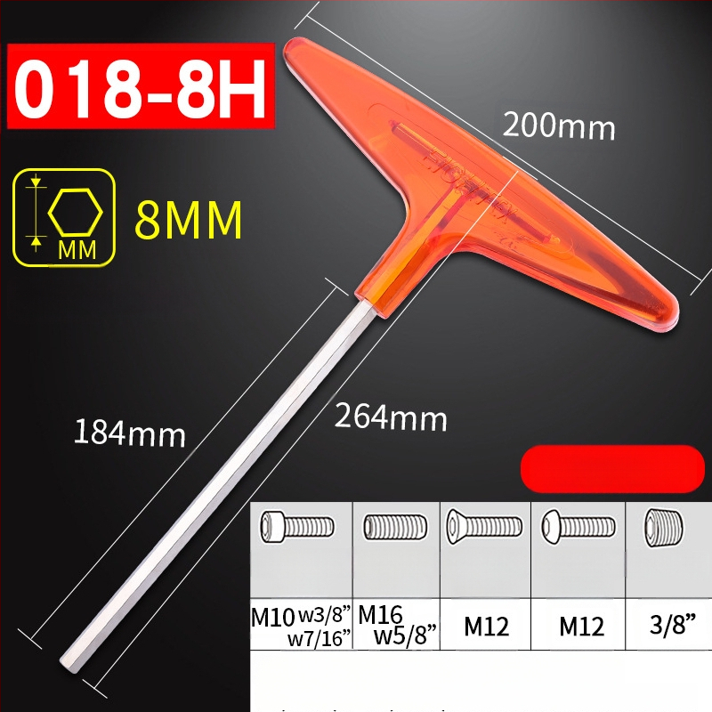 Σετ κατσαβιδιών με εξάγωνη υποδοχή και επεκτειόμενη λαβή Τ, μοντέλο 018l–2h, χρωμιοβάνιο ατσάλι, μετρικό, προέλευση Ιαπωνία