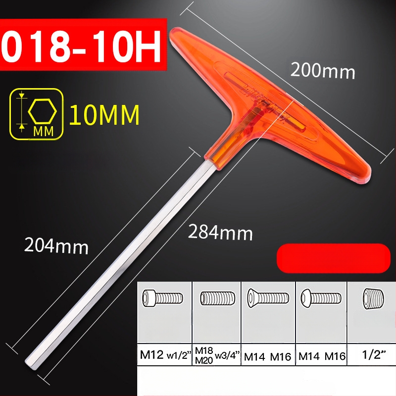 Σετ κατσαβιδιών με εξάγωνη υποδοχή και επεκτειόμενη λαβή Τ, μοντέλο 018l–2h, χρωμιοβάνιο ατσάλι, μετρικό, προέλευση Ιαπωνία