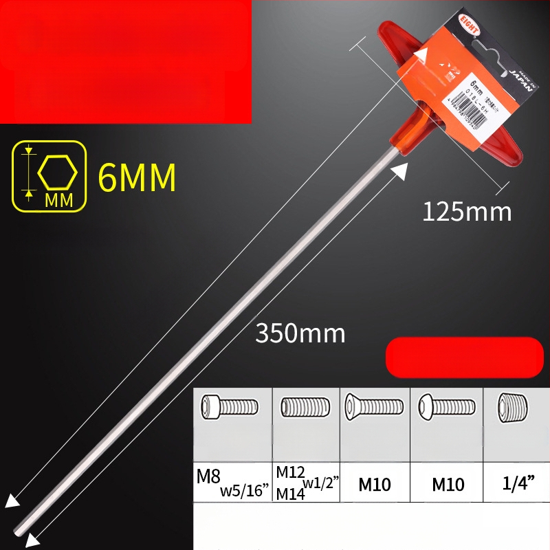 Σετ κατσαβιδιών με εξάγωνη υποδοχή και επεκτειόμενη λαβή Τ, μοντέλο 018l–2h, χρωμιοβάνιο ατσάλι, μετρικό, προέλευση Ιαπωνία