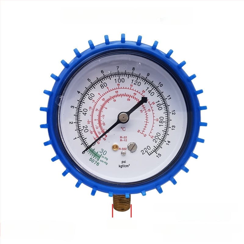 Συσκευή βαλβίδων: διακόπτης και τριόδρομη βαλβίδα, πιεσόμετρο, οπτικό παράθυρο ψυκτικού, εκκενωτικό βαλβίδας