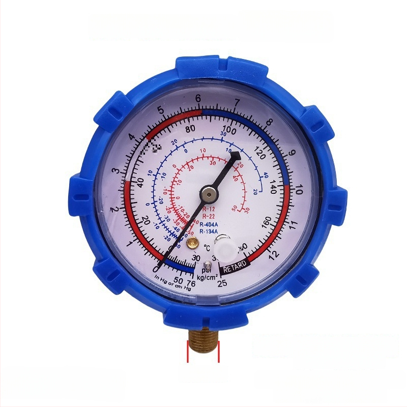 Συσκευή βαλβίδων: διακόπτης και τριόδρομη βαλβίδα, πιεσόμετρο, οπτικό παράθυρο ψυκτικού, εκκενωτικό βαλβίδας