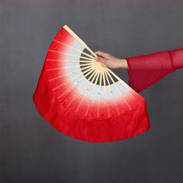 Двустранен танцов фен в Yangko стил с лампа-фон с цветя за деца, за изпълнения в детска градина и начално училище; Марка: Other; Пуснат през лято 2021