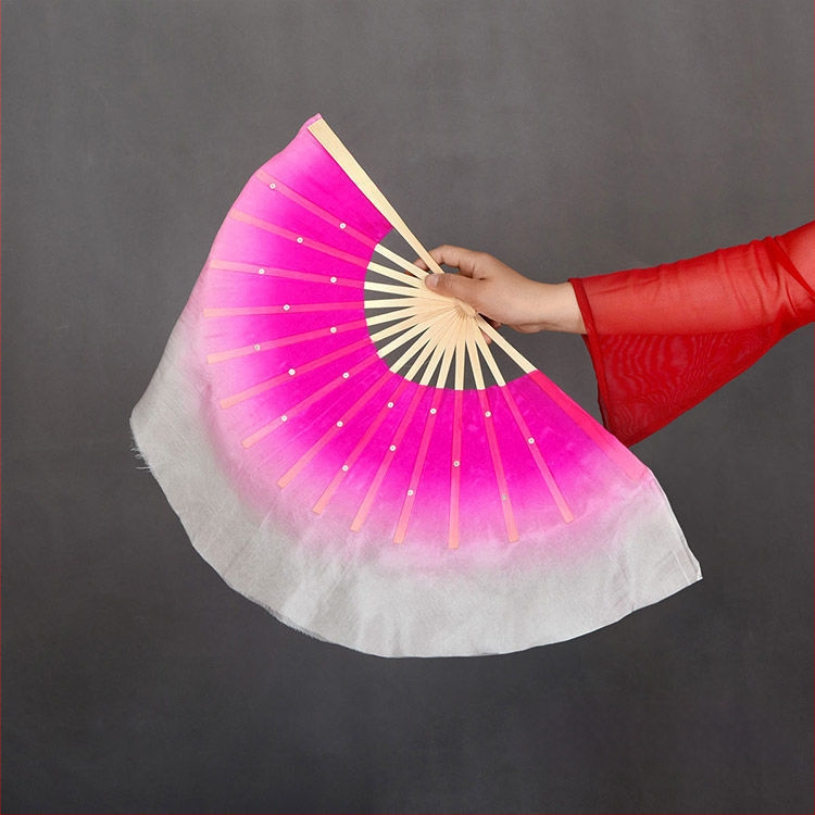 Двустранен танцов фен в Yangko стил с лампа-фон с цветя за деца, за изпълнения в детска градина и начално училище; Марка: Other; Пуснат през лято 2021