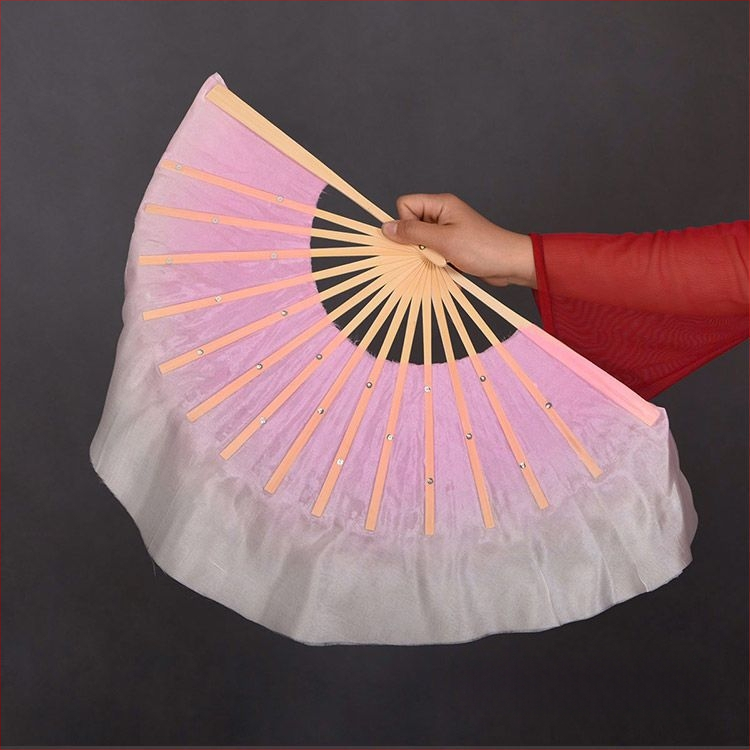 Двустранен танцов фен в Yangko стил с лампа-фон с цветя за деца, за изпълнения в детска градина и начално училище; Марка: Other; Пуснат през лято 2021