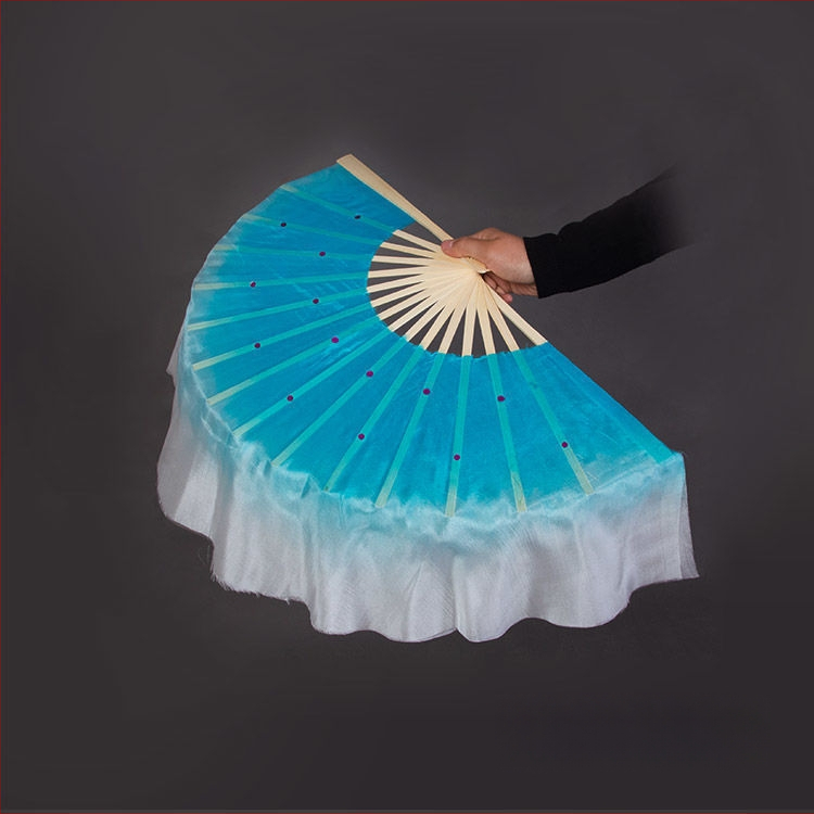 Двустранен танцов фен в Yangko стил с лампа-фон с цветя за деца, за изпълнения в детска градина и начално училище; Марка: Other; Пуснат през лято 2021