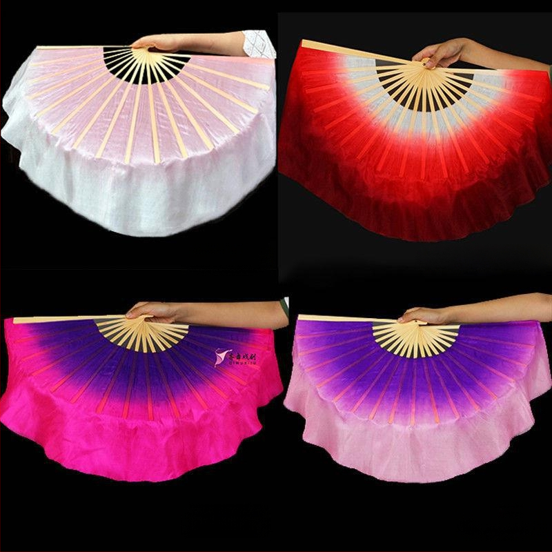 Двустранен танцов фен в Yangko стил с лампа-фон с цветя за деца, за изпълнения в детска градина и начално училище; Марка: Other; Пуснат през лято 2021