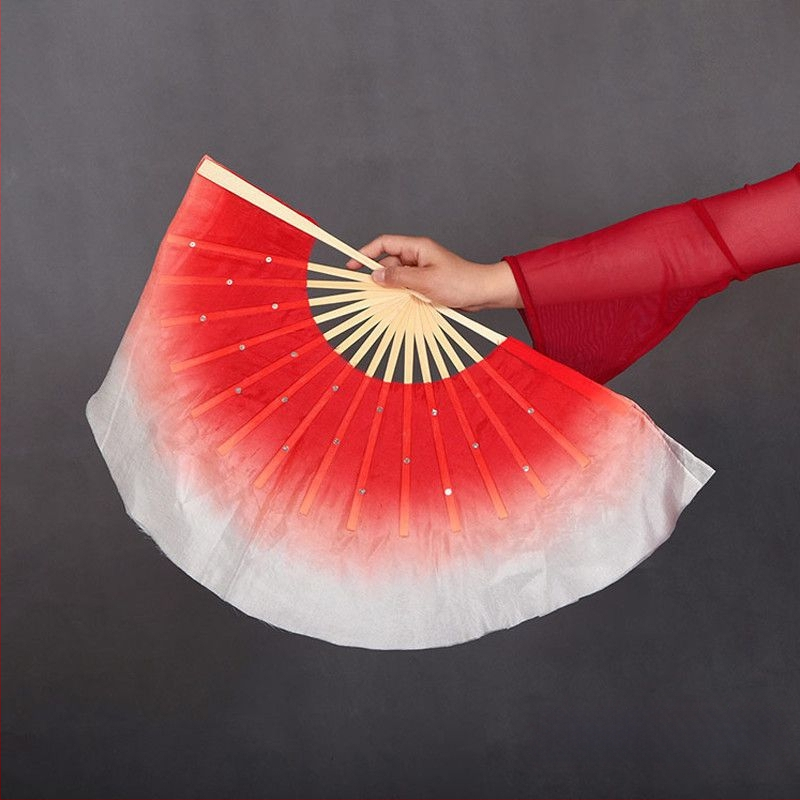 Двустранен танцов фен в Yangko стил с лампа-фон с цветя за деца, за изпълнения в детска градина и начално училище; Марка: Other; Пуснат през лято 2021