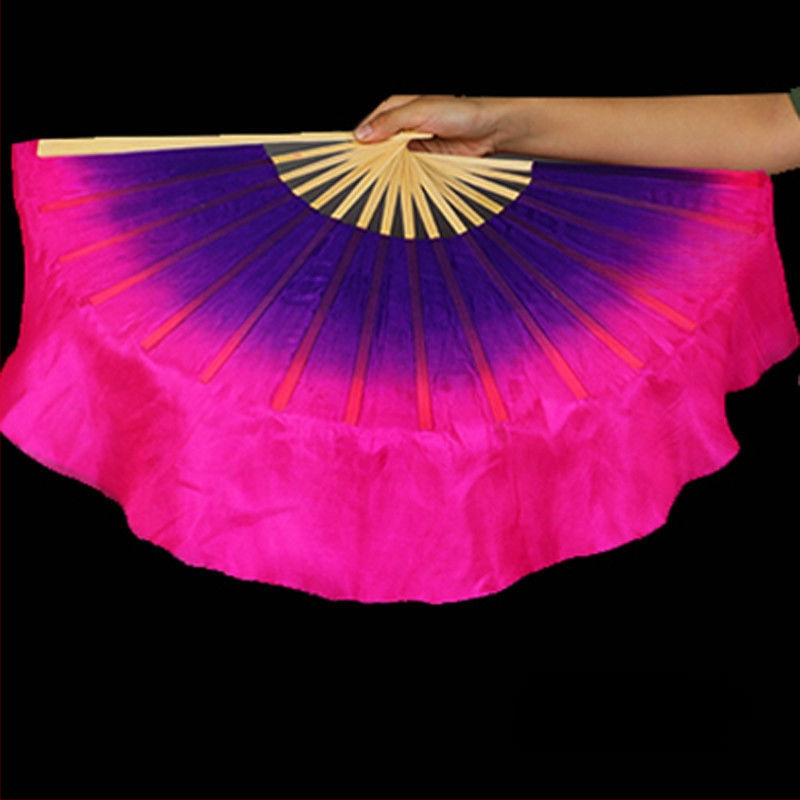 Двустранен танцов фен в Yangko стил с лампа-фон с цветя за деца, за изпълнения в детска градина и начално училище; Марка: Other; Пуснат през лято 2021