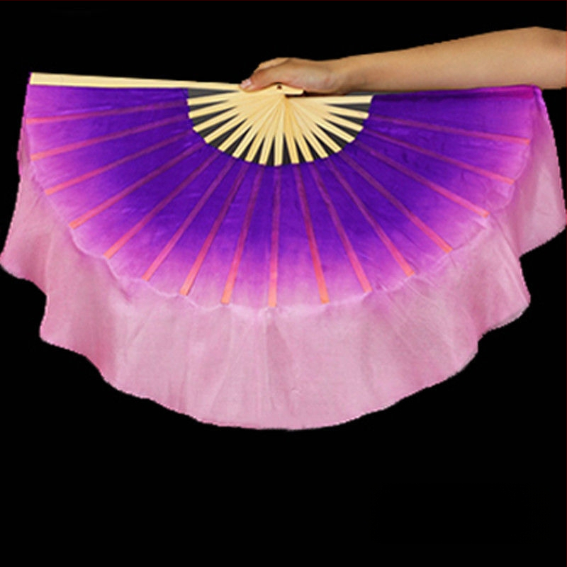 Двустранен танцов фен в Yangko стил с лампа-фон с цветя за деца, за изпълнения в детска градина и начално училище; Марка: Other; Пуснат през лято 2021