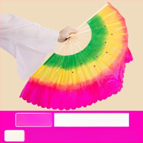 Двустранен Yangko танцов фен за изпълнение, сценичен реквизит, марка Unique, пуснат лято 2021