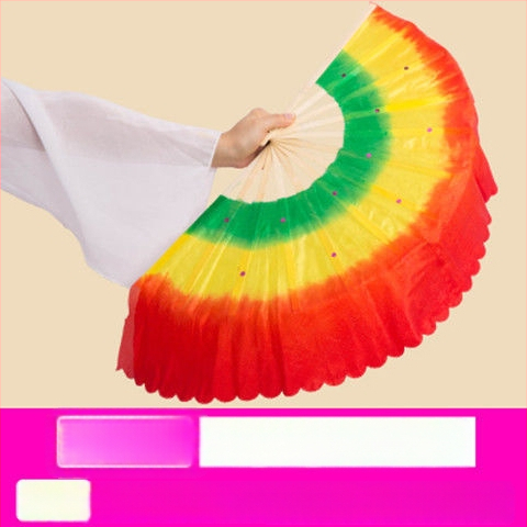 Двустранен Yangko танцов фен за изпълнение, сценичен реквизит, марка Unique, пуснат лято 2021