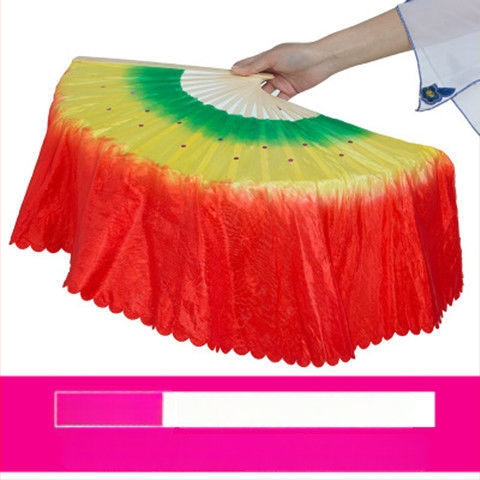 Двустранен Yangko танцов фен за изпълнение, сценичен реквизит, марка Unique, пуснат лято 2021