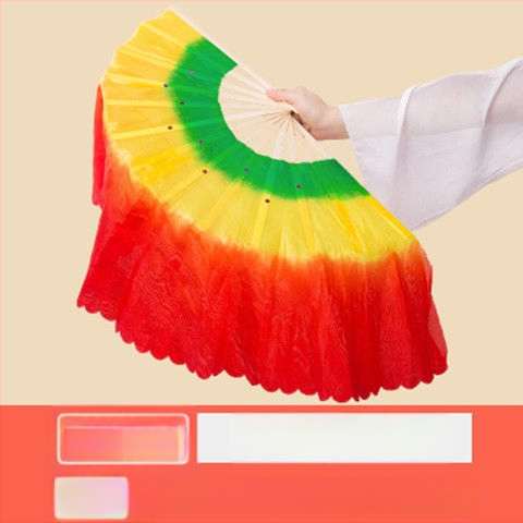 Двустранен Yangko танцов фен за изпълнение, сценичен реквизит, марка Unique, пуснат лято 2021