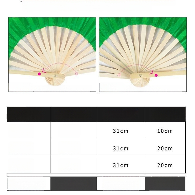 Двустранен Yangko танцов фен за изпълнение, сценичен реквизит, марка Unique, пуснат лято 2021