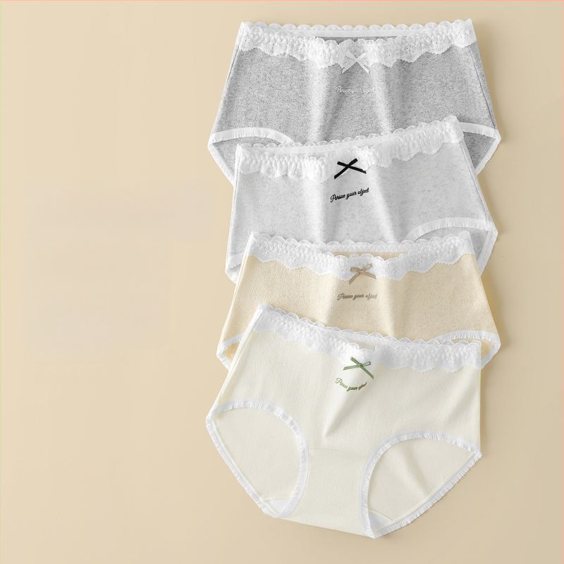 Памучни дамски бикини за периоди - средна талия, безшевни, антибактериални, дишащи; 90–95% памук, памучна вложка в чатала