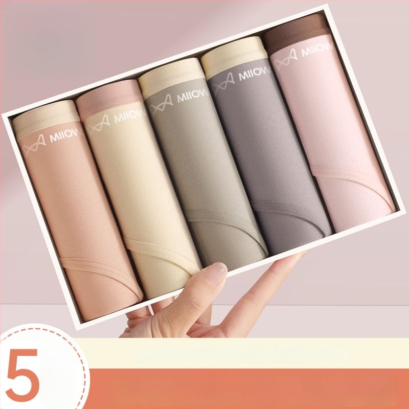 Női antibakteriális pamut alsónemű középmagas derékkal, légáteresztő pamut a lágyéknál, 90–95% pamut, kényelmes háromszög fazon