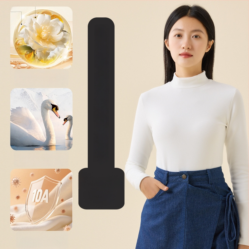 Pagrindinio sluoksnio marškinėliai su puse aukščio kaklu, dvipusis fleece, ilgomis rankovėmis, unisex, poliesteris 251–300 g/m²