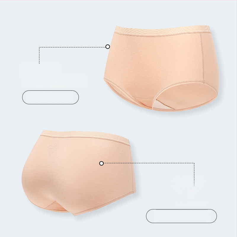 Дамски памучни долнища от 100% памук, дишащи и невидими под дрехите, средна талия, памучна подплата