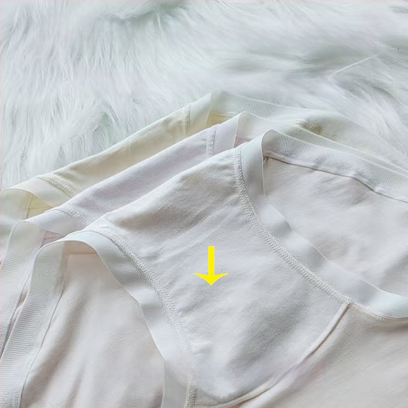 Дамски бикини от модал със средна талия, дишащи и антибактериални, с памучно чатало