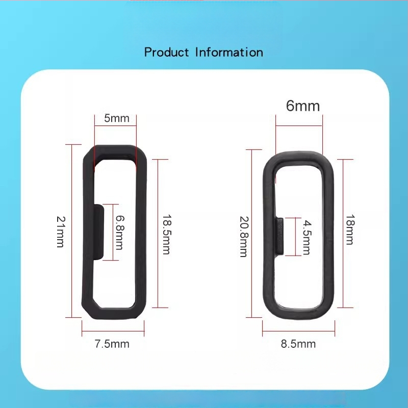 Silikoninis dirželis su sagtimi Huawei B6/B7 ir Xiaomi Mi Band 8/7 Pro – paprastas stilius