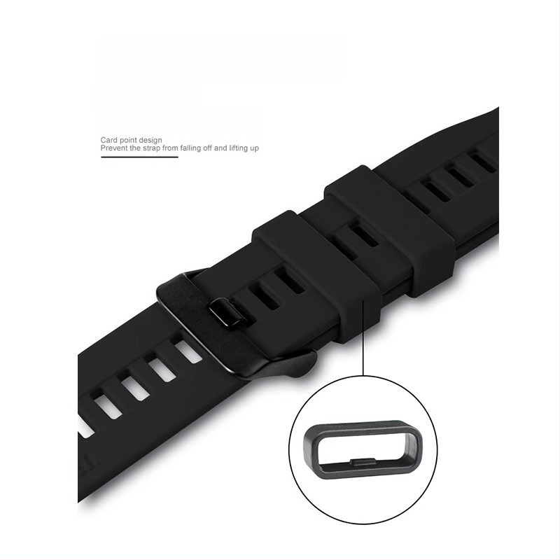 Silikoninis dirželis su sagtimi Huawei B6/B7 ir Xiaomi Mi Band 8/7 Pro – paprastas stilius