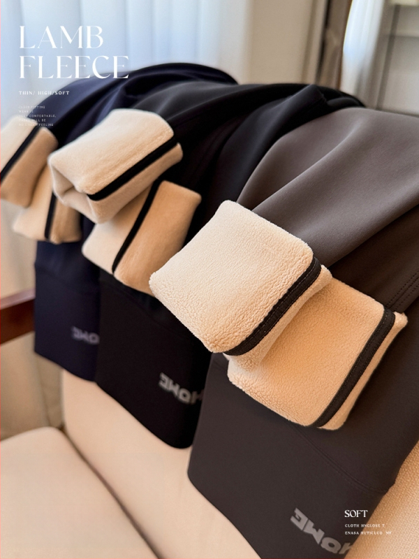 Sieviešu neilona 9/10 garuma šauri pieguļošas bikses ar teksta rakstu, silti, 88028#, Ziemas 2025