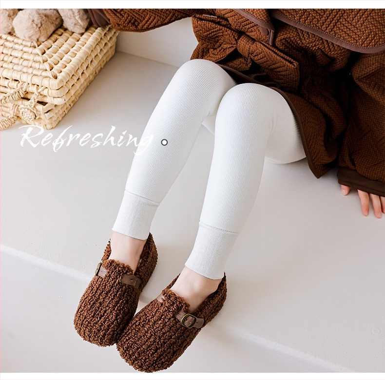 Флисово подплатени детски леггинси за момичета, зима 2025, смес памук-полиестер-еластан, марка Elmo beibei