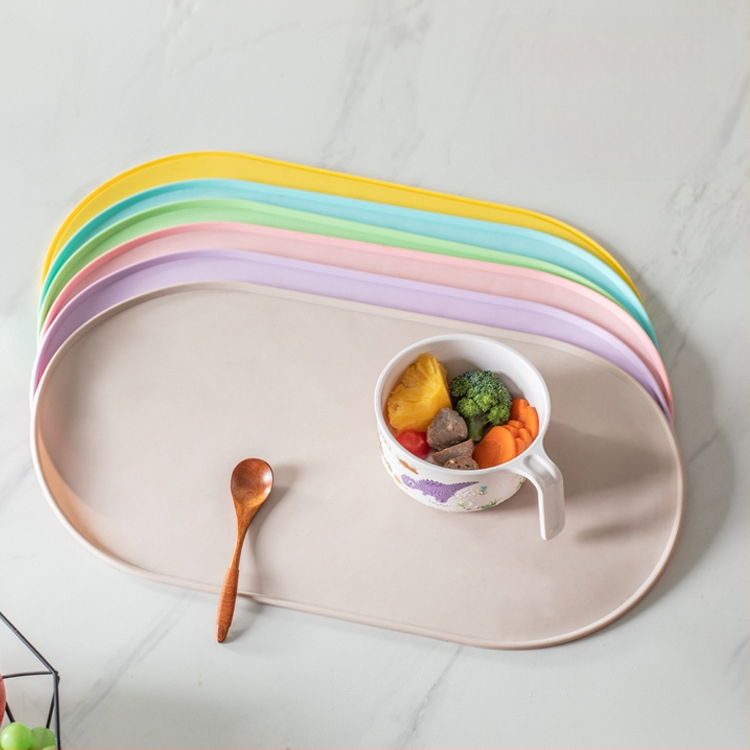 Shuoni silikoonist lauaalune, ümmarguse kujuga, ühetoonilise mustriga, kaasaegne minimalistlik stiil, välja antud 2025. aasta augustis.