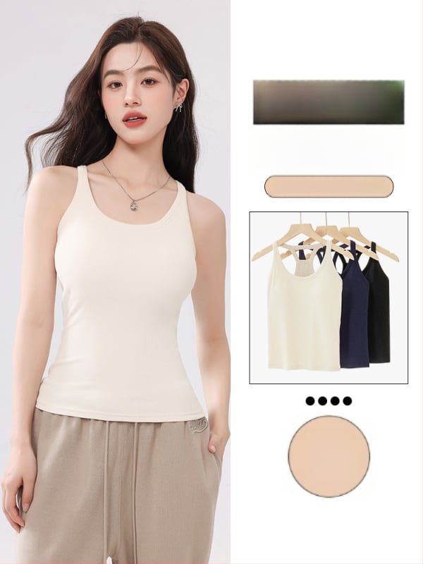 If elegant sievietes top ar dubultām lencēm, slaids siluets, īss garums, vienkrāsains viskozes audums, 90–95% viskoze