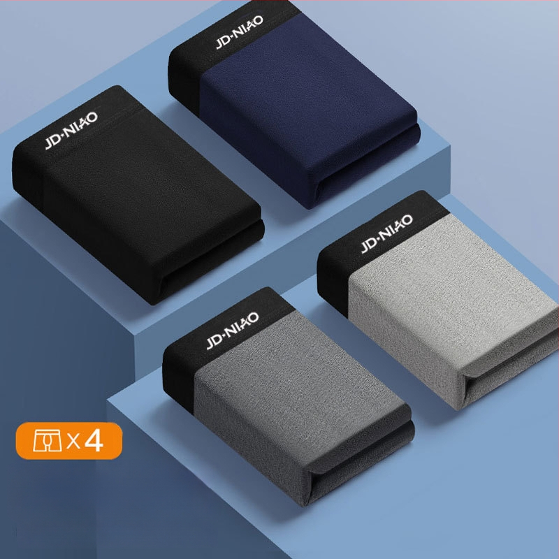 Vyrų medvilniniai bokseriai, kvėpuojantys, megzti, vidutinio liemens, vienos spalvos