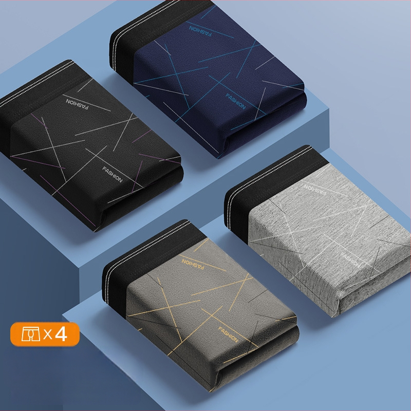 Vyrų medvilniniai bokseriai, kvėpuojantys, megzti, vidutinio liemens, vienos spalvos