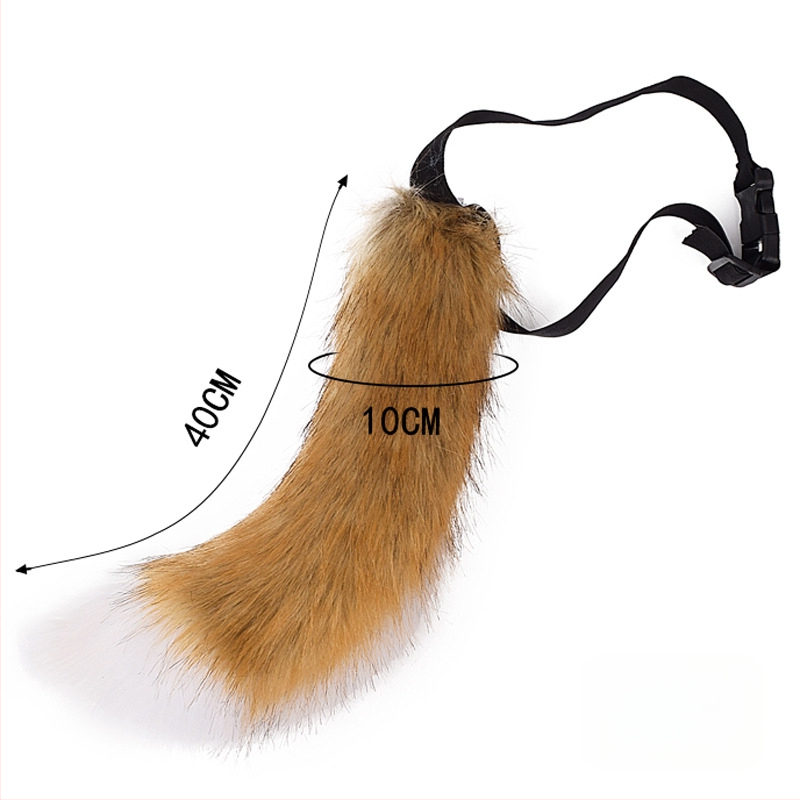 Cosplay реалистична лисица опашка, гъвкава и регулируема, аксесоар за костюм, за възрастни, есен 2024