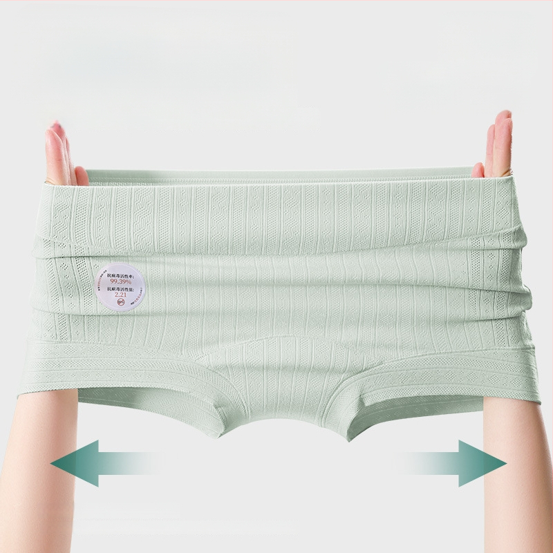 Női pamut alsónemű antibakteriális funkcióval, magas derekú, jacquard szövésű, fő anyag 90-95% pamut, ágyéki rész 100% pamut