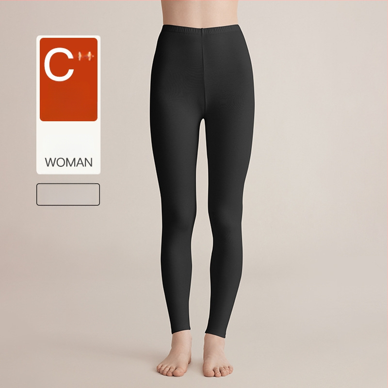 Moterų medvilnės pamatas komplektas: topas su pusiau aukštu kaklu ir ilgomis rankovėmis bei ilgos kelnės, 90–95% medvilnė, 181–200 g/m², šilta, anti-statistinė, anti-piling, vieno sluoksnio