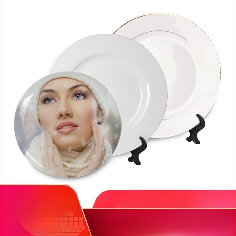 Порцеланова плитка чиния, празен дизайн, повърхност с термален трансфер, персонализиран логотип, налична частна марка